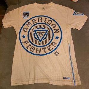 American Fighter Tshirt Medium white and blue